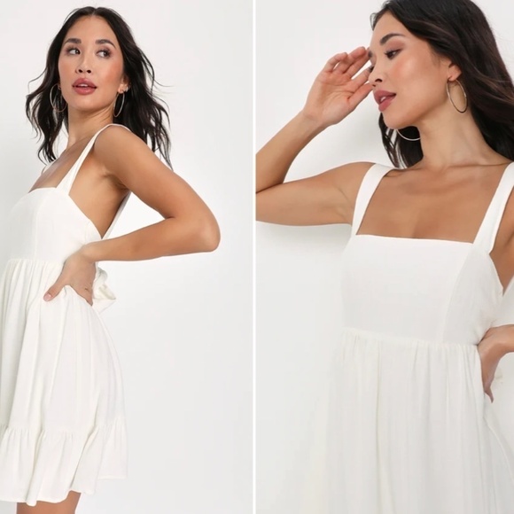 LULU's Bachelorette Engagement Bridal Shower Honeymoon Casual Mini Dress NWOT - Picture 3 of 6